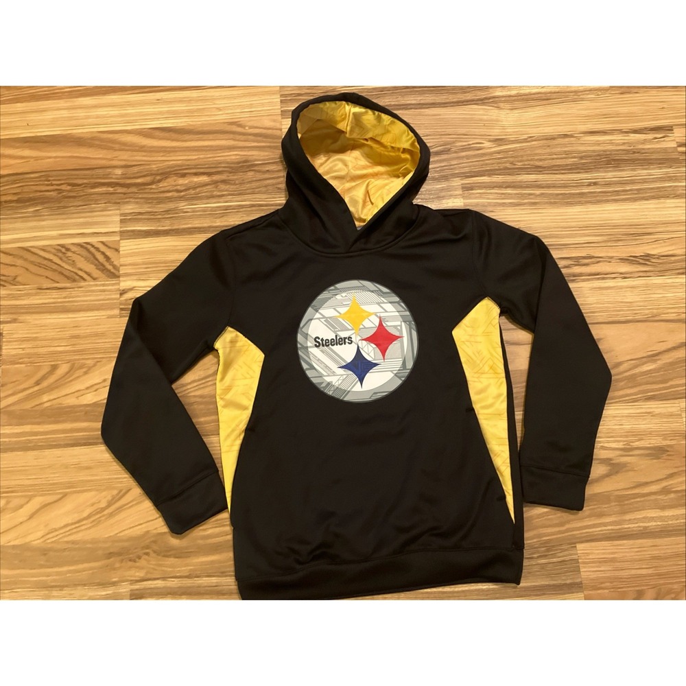 NFL Pittsburgh Steelers Dri Fit Hoodie Youth Medium NFL Black Sweatshirt
